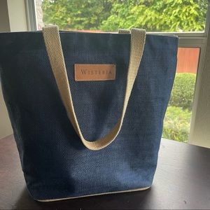 WISTERIA Jute Burlap Jute Tote Shopper Bag Beach Bag Grocery Bag
